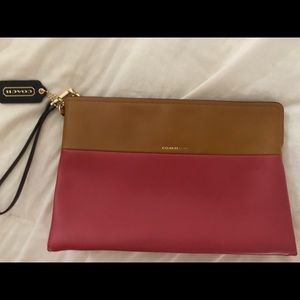 Coach Leather Wristlet/Clutch